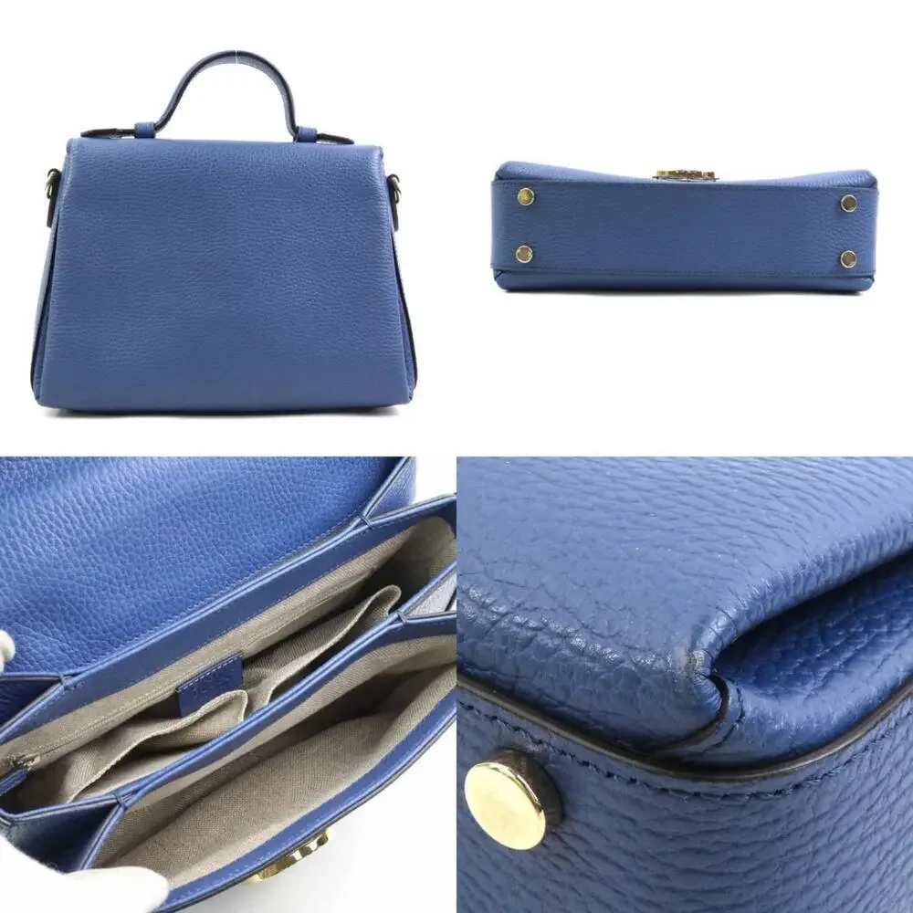 GUCCI Blue Leather Shoulder Bag - Picture 3 of 5